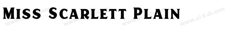 Miss Scarlett Plain字体转换